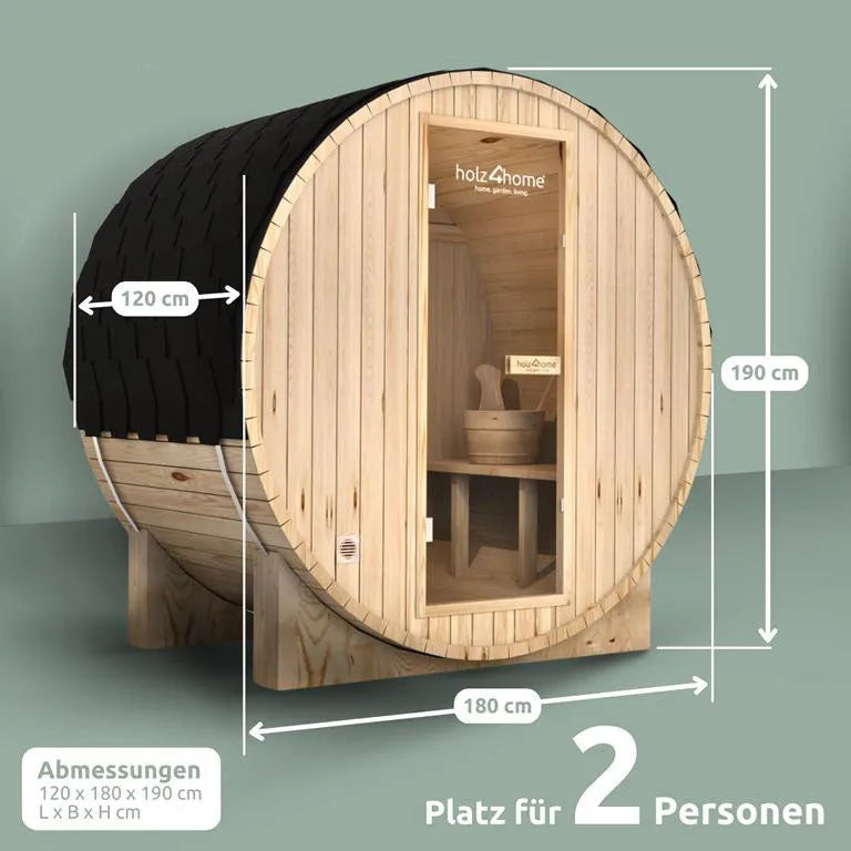 Saunafass für 2 Personen, Masse