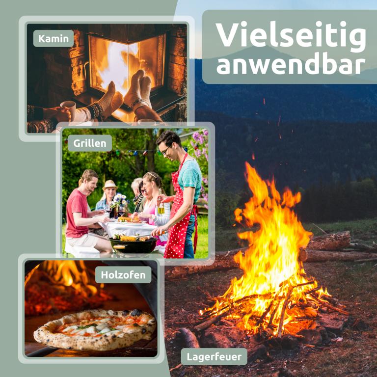 Eichen-Brennholz, Verwendung