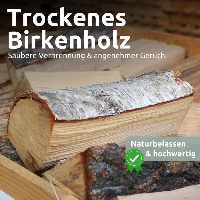 Trockenes Birkenholz zum verfeuern