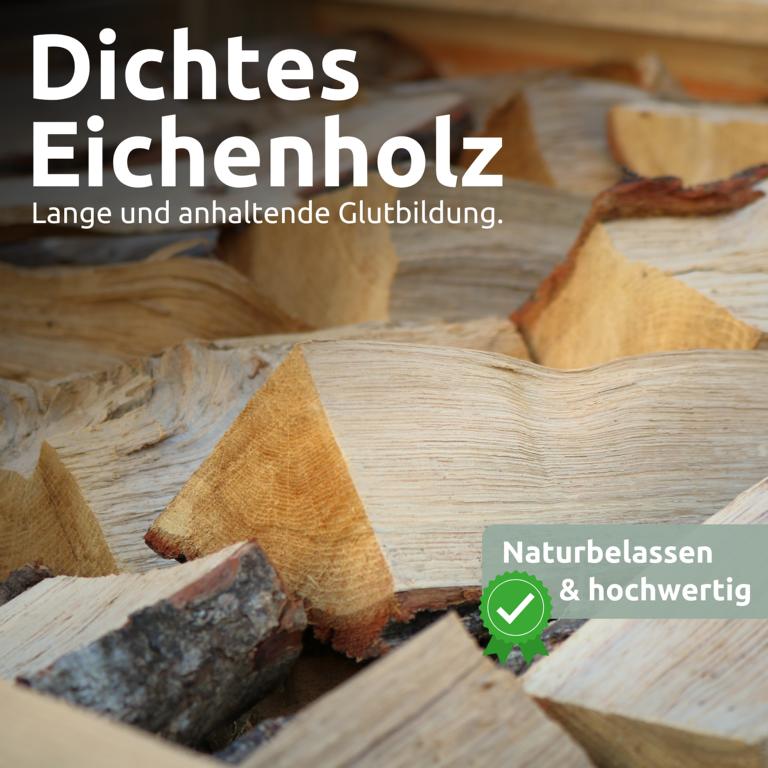 Eichenholz für lange Glut