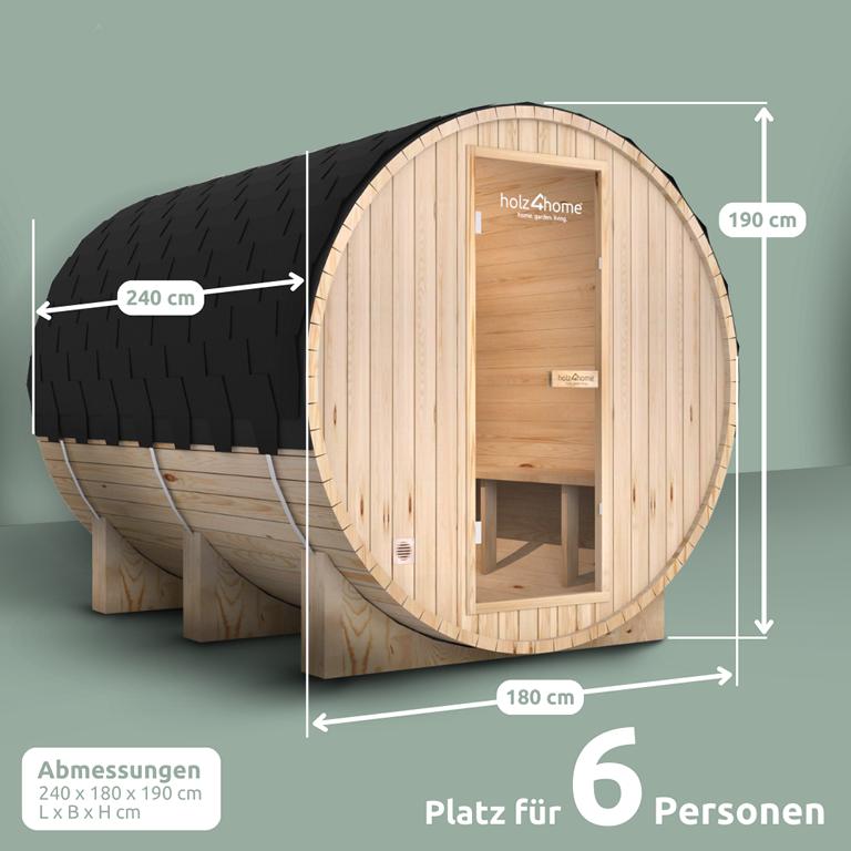 Saunafass für 6 Personen
