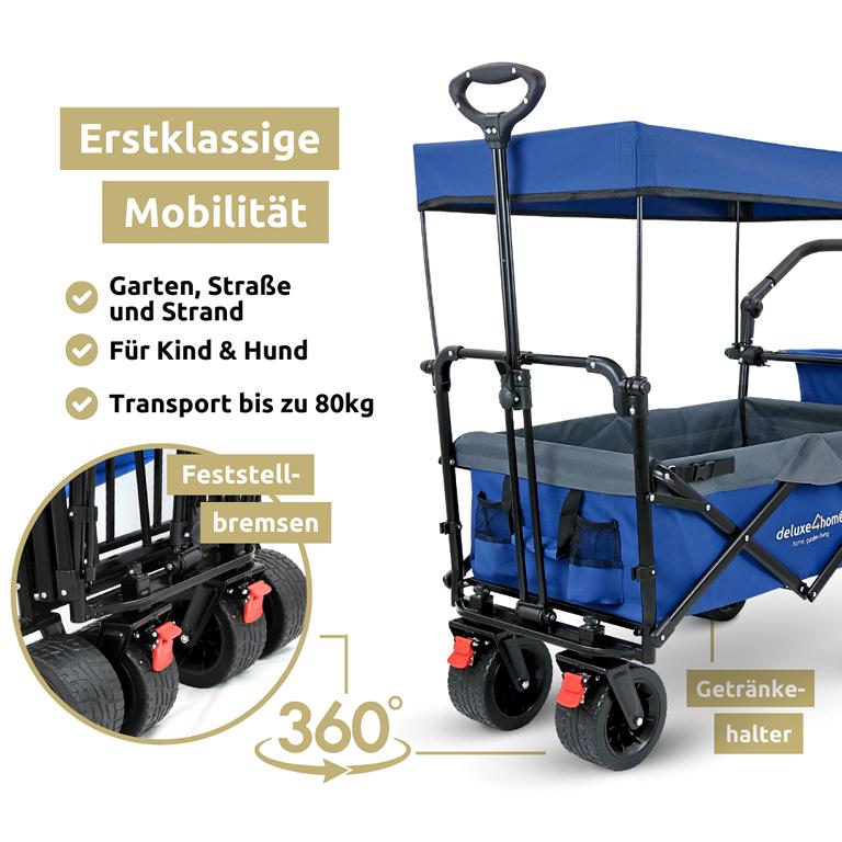 Features Bollerwagen mit Dach