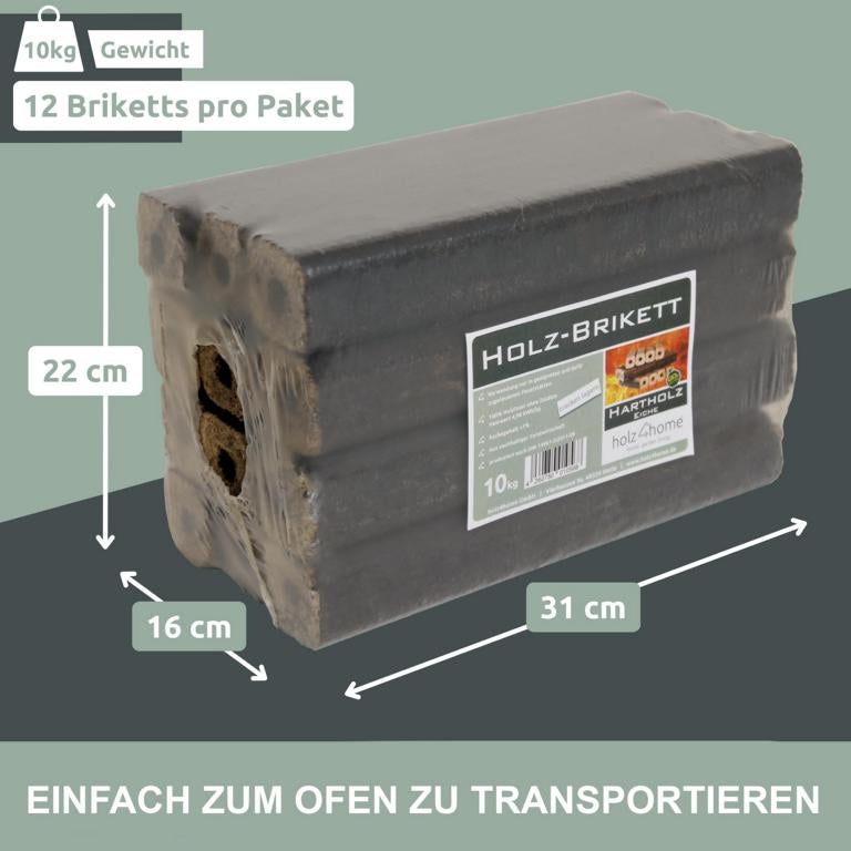 Hartholzbriketts Einzelpaket Abessungen