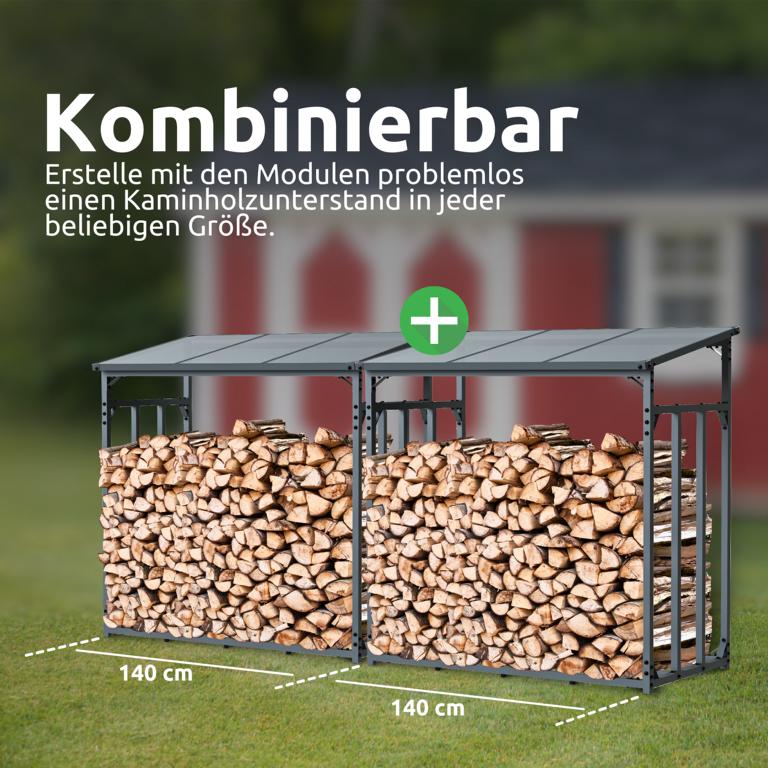 Kaminholzunterstand kombinierbare Module