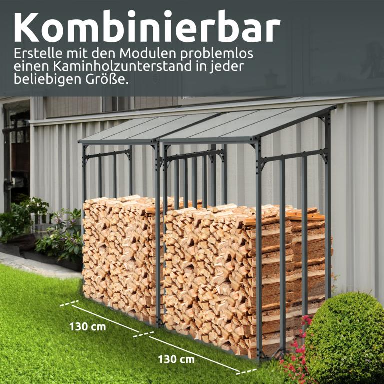 Holzunterstand kombinierbar