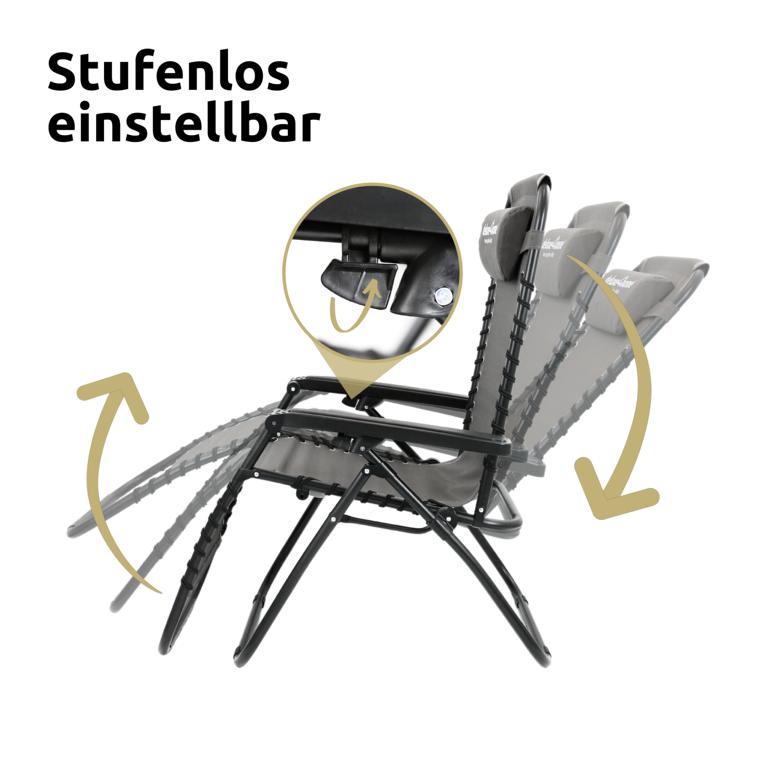 Liegestuhl Stufenlos verstellbar