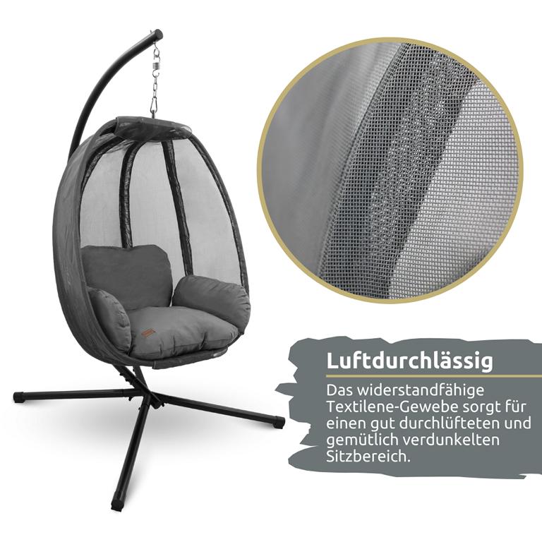 Luftdurchlässigkeit Hängesessel Netzgewebe