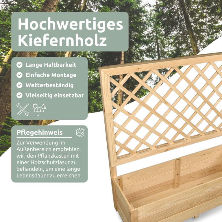 Material Kieferholz Pflanzkasten M