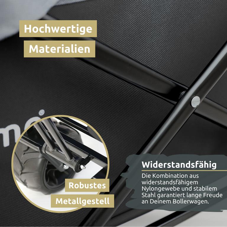 Transportkarren grau Metall Nylon