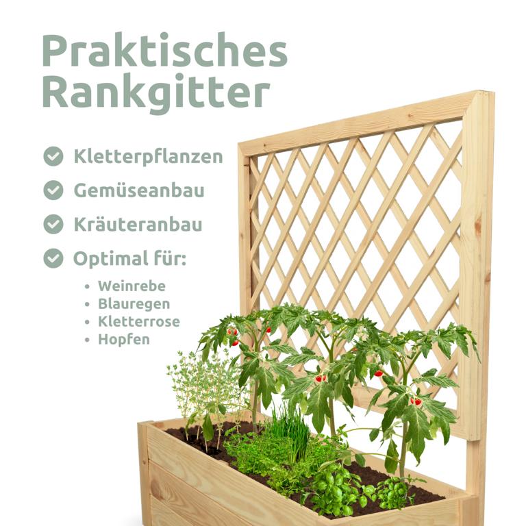 Rankgitter und Pflanzkasten Größe M