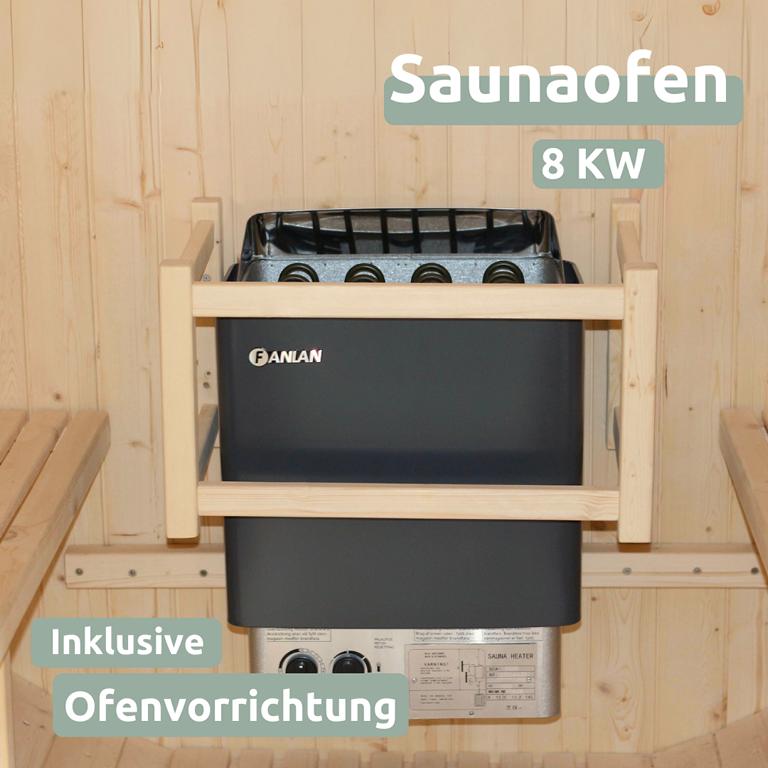 Saunaofen 6 Personen Fasssauna