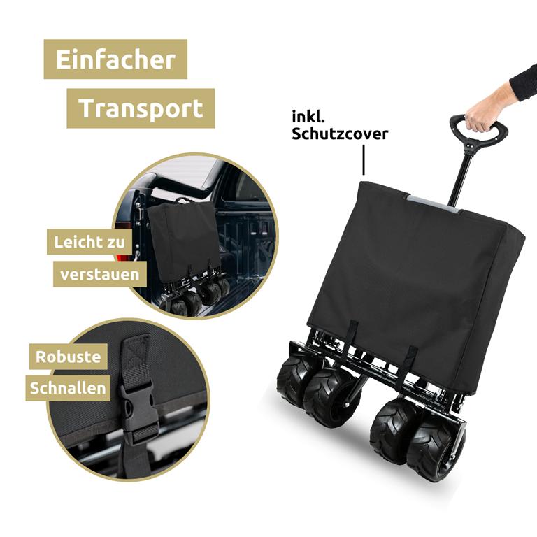 Transport und Verstauen Bollerwagen grau