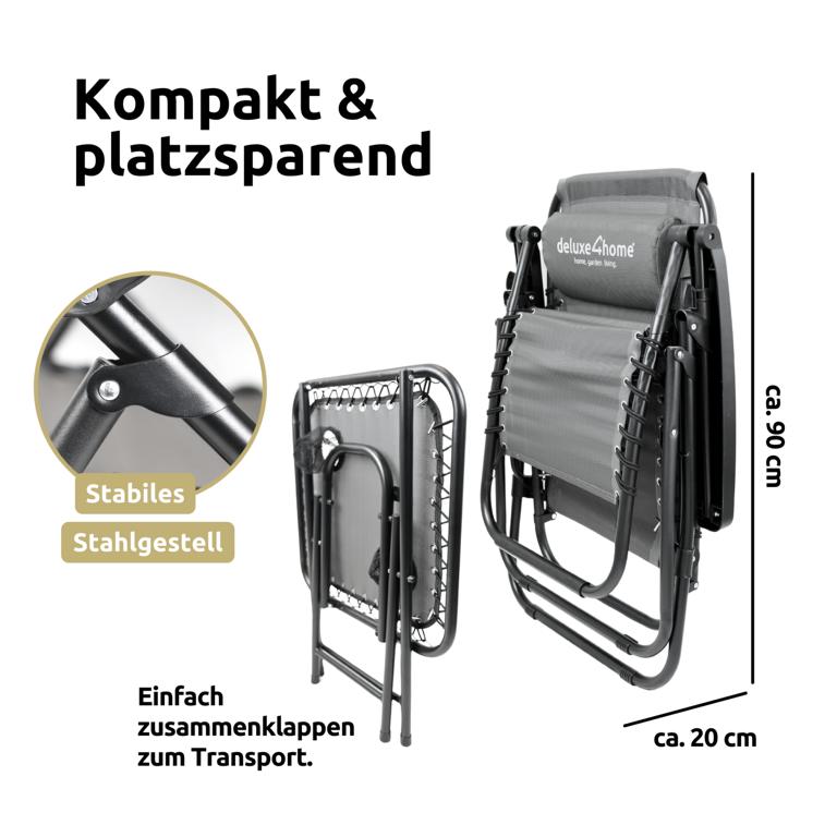 Zusammenklappen Liegestuhl