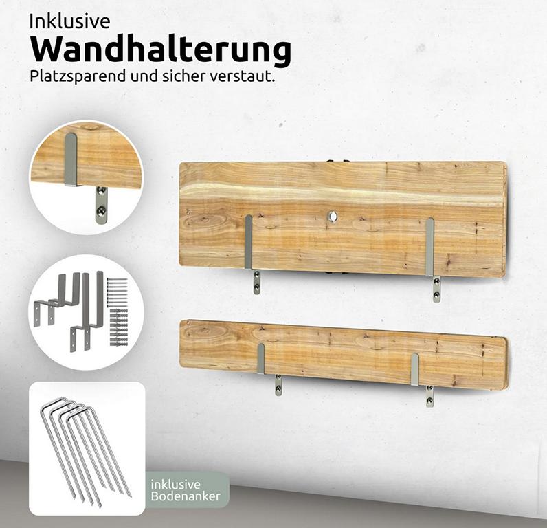 Aufbewahrung Bierzeltgarnitur Wandhalterung
