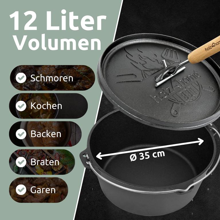Vielseitiger Schmortopf ohne Füsse