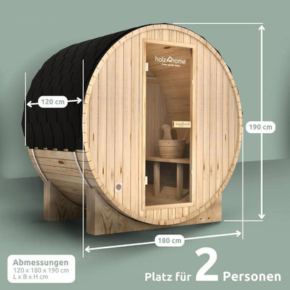 Saunafass für 2 Personen, Masse