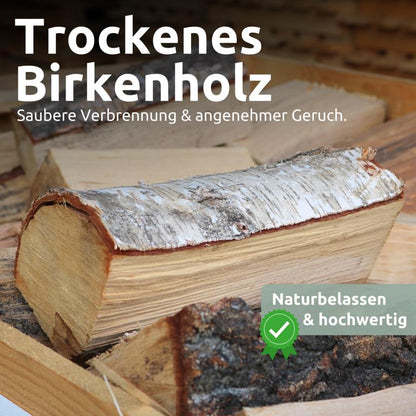 Trockenes Birkenholz zum verfeuern