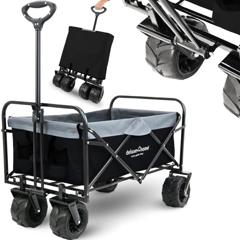 Bollerwagen grau offen und geklappt