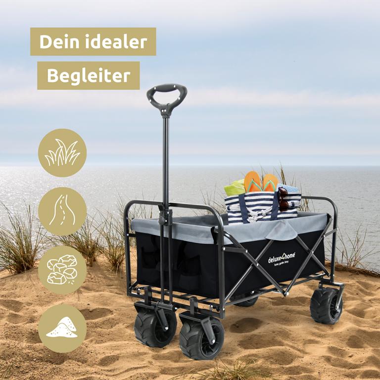 Bollerwagen grau am Strand