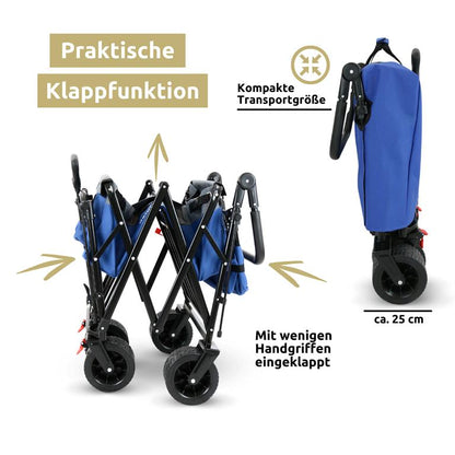 Bollerwagen zusammenklappen und verstauen