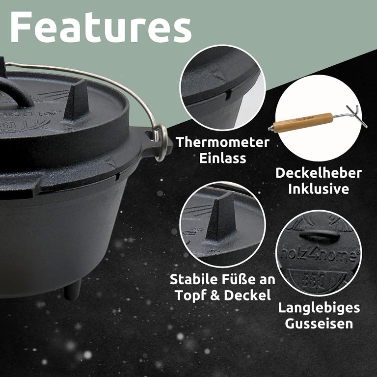Feuertopf Features 9 Liter