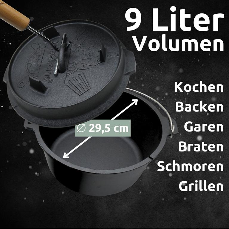 Dutch Oven 9 L Volumen