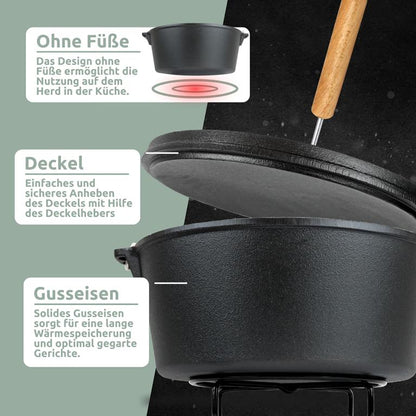 Fussloser Dutch Oven auch fuer Herd