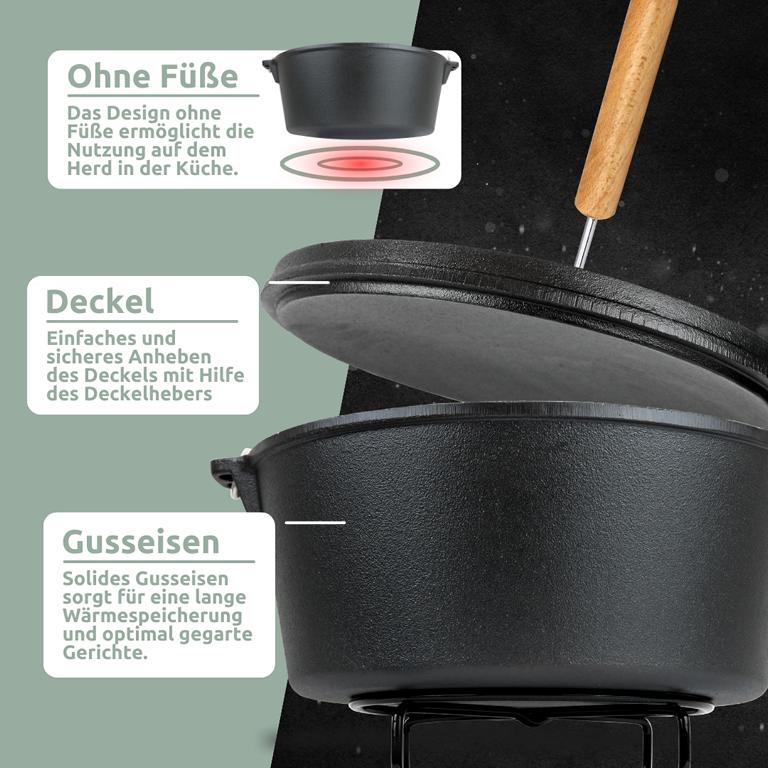 Fussloser Dutch Oven auch fuer Herd