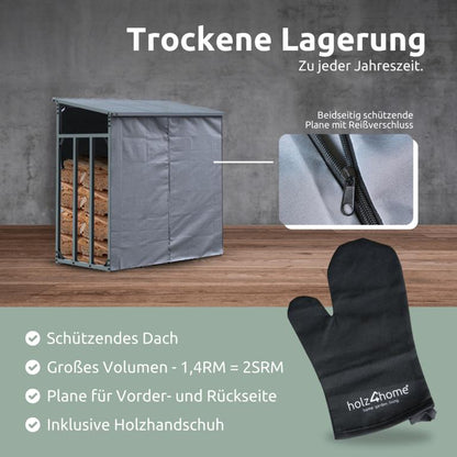 trockene Holzlagerung