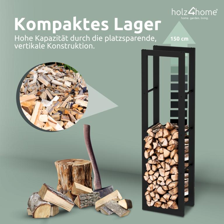 Kaminholzlagerregal 40x25x150cm