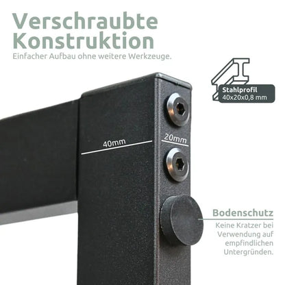 Kaminholzlagerregale Verschraubung und Stahlprofile