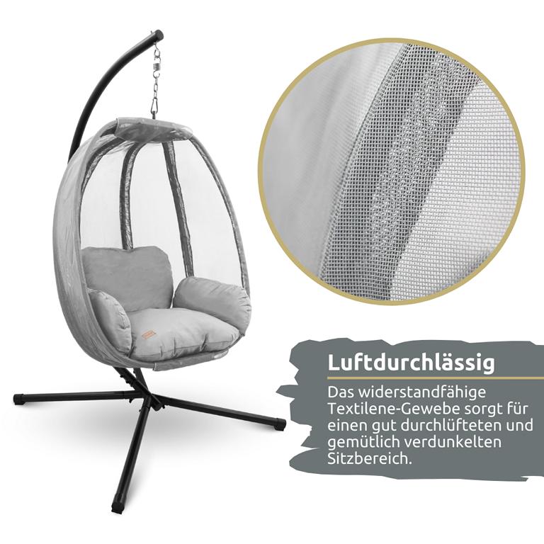 Luftdurchlässigkeit Hängesessel Netzgewebe