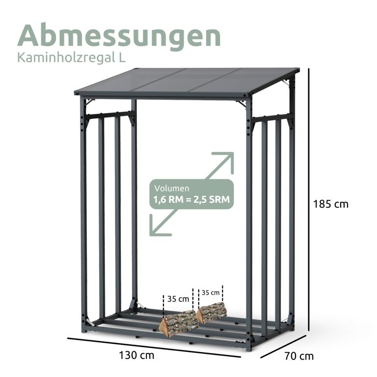 Abmessungen Holzregal Groesse L