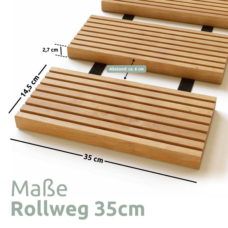 Abmessungen Trittplatten Rollweg 35 cm