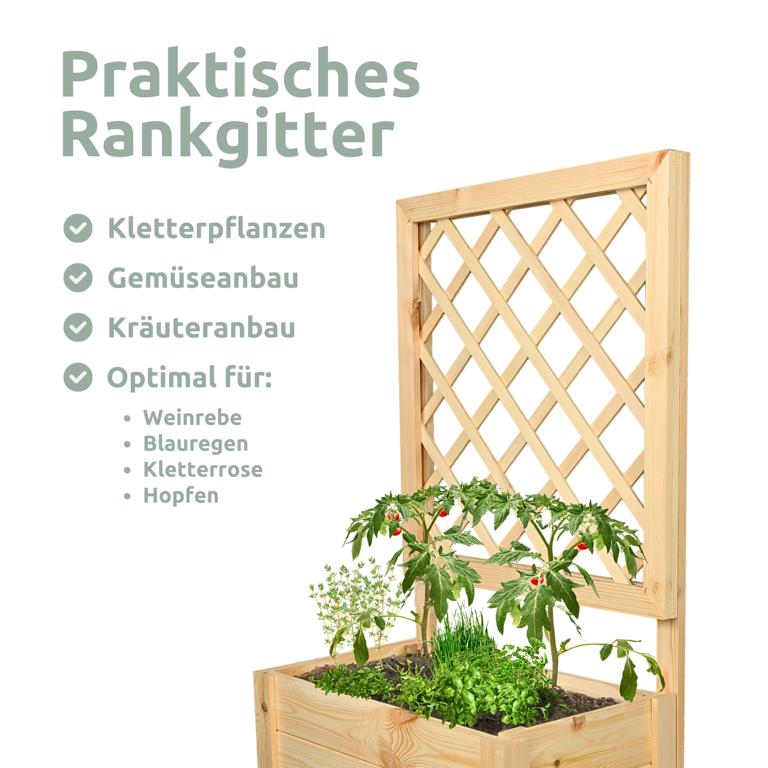Pflanzkasten mit Rankgitter klein