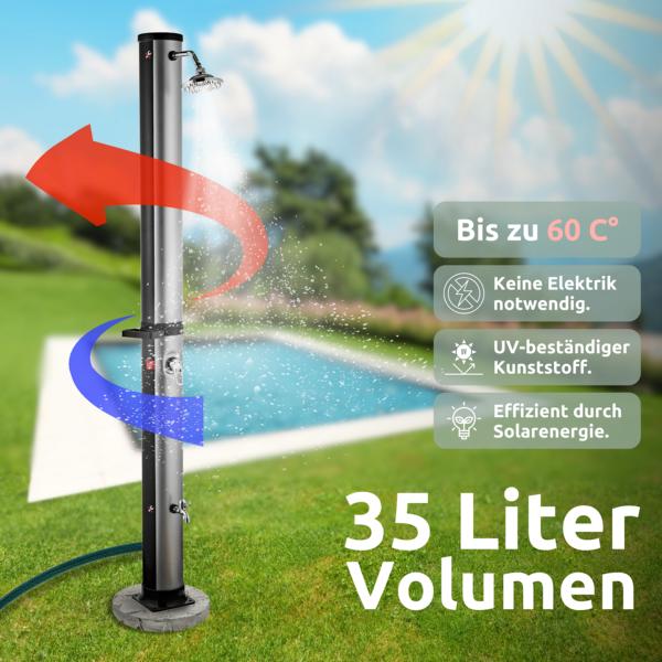 Solardusche 35 Liter, bis 60 Grad