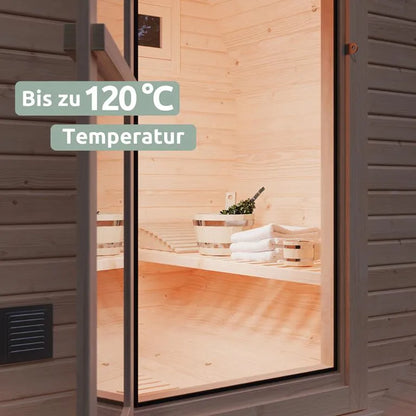 Gleichmäßige Innentemperatur in der Fasssauna