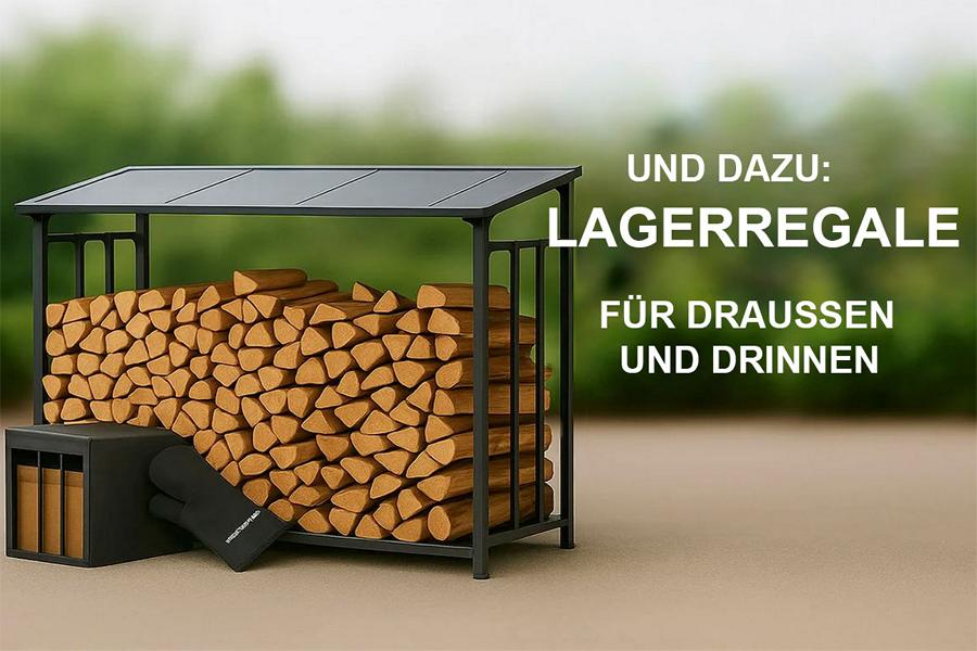 Holzlagerregal draussen oder drinnen